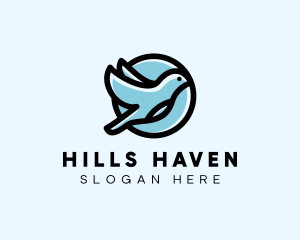 Elegant Flying Bird logo design