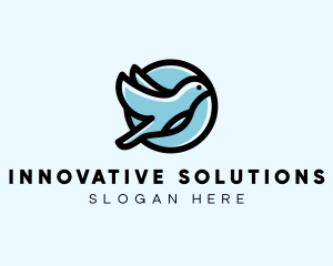 Elegant Flying Bird logo design