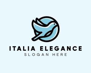 Elegant Flying Bird logo design