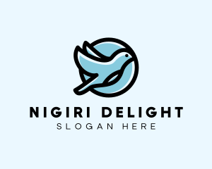 Elegant Flying Bird logo design