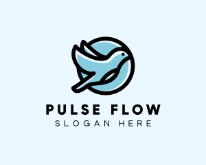 Elegant Flying Bird logo design