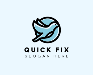 Elegant Flying Bird logo design