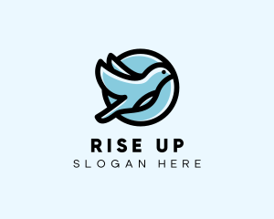 Elegant Flying Bird logo design