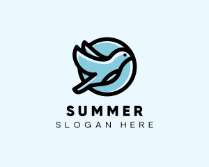 Elegant Flying Bird logo design