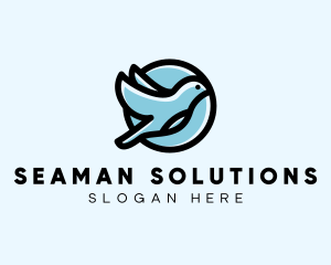 Elegant Flying Bird logo design