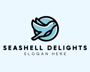 Elegant Flying Bird logo design