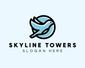 Elegant Flying Bird logo design