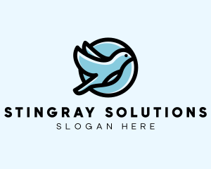 Elegant Flying Bird logo design