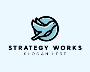 Elegant Flying Bird logo design