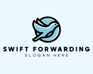 Elegant Flying Bird logo design