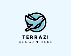 Elegant Flying Bird logo design