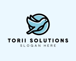 Elegant Flying Bird logo design