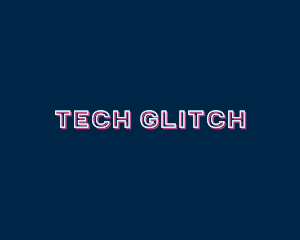 Neon Glitch Technology logo design