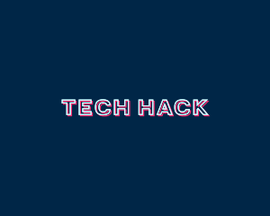 Neon Glitch Technology logo design