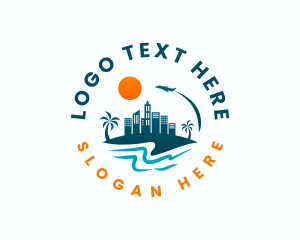Travel - Beach Travel Vacation logo design