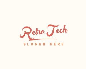 Retro Hipster Cursive logo design