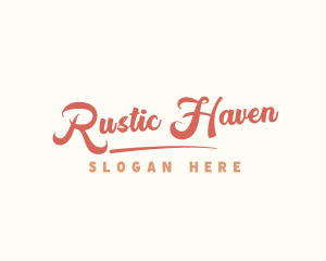 Retro Hipster Cursive logo design