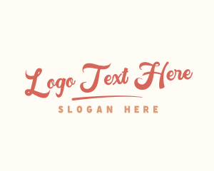 Handwritten - Retro Hipster Cursive logo design