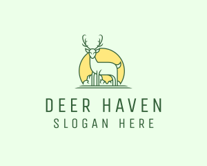 Wild Deer Stag logo design