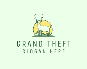 Canada - Wild Deer Stag logo design