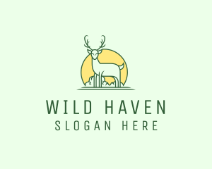 Wild Deer Stag logo design