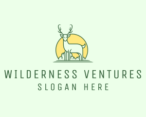 Wild Deer Stag logo design