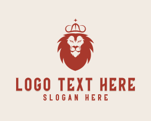 Feline - Royal Crown Lion logo design