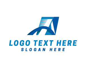 Fast - Logistics Company Letter A logo design