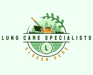 Lawn Mower Landscaping Eco logo design