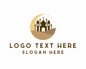 Arab - Mediterranean Desert Temple logo design