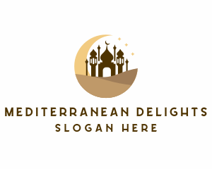 Mediterranean - Mediterranean Desert Temple logo design