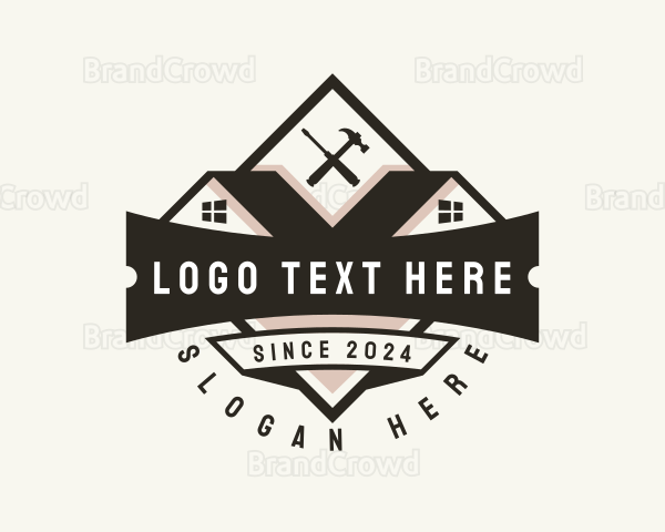 Roofing Carpentry Tools Logo