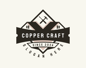 Roofing Carpentry Tools logo design