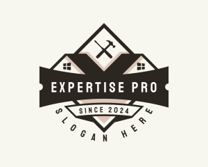 Roofing Carpentry Tools logo design