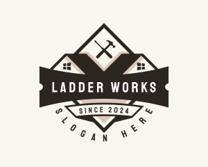 Roofing Carpentry Tools logo design