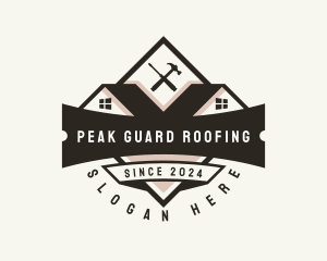 Roofing - Roofing Carpentry Tools logo design