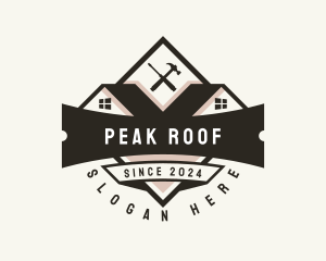 Roof - Roofing Carpentry Tools logo design