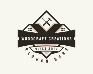 Roofing Carpentry Tools logo design