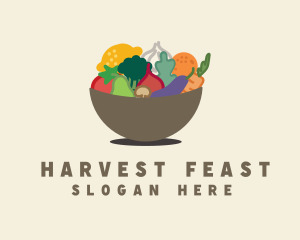 Fruit Veggie Bowl logo design