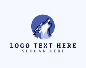 Dog - Wolf Howl Hound logo design