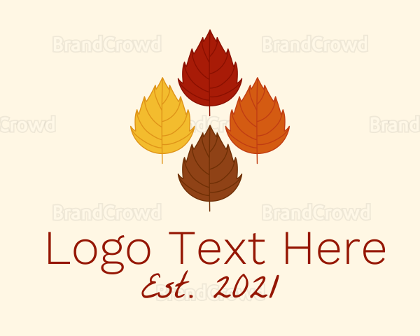 Autumn Dried Leaves Logo