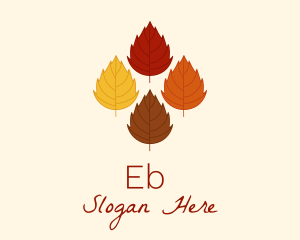 Autumn Dried Leaves Logo