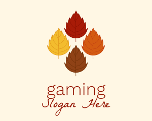 Autumn Dried Leaves Logo