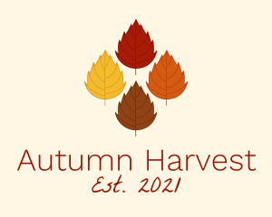 Autumn Dried Leaves logo design