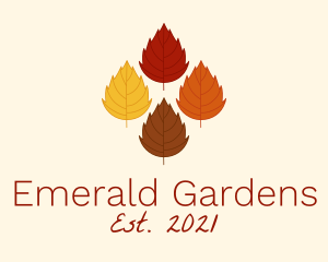 Autumn Dried Leaves logo design