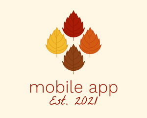 Fall Season - Autumn Dried Leaves logo design