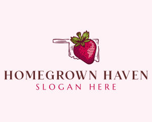 Oklahoma Strawberry Fruit logo design