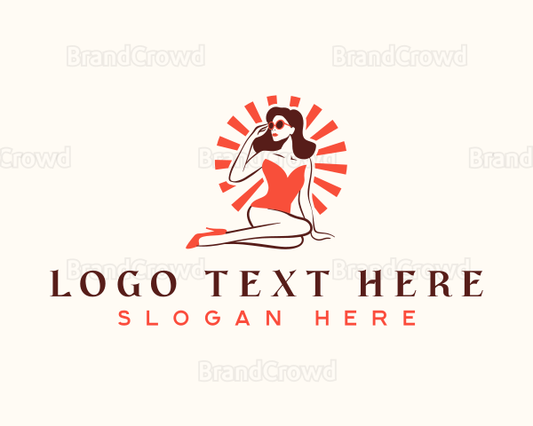 Sexy Bikini Lady Logo