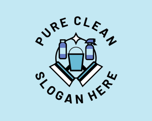 Cleaning Equipment Tools logo design