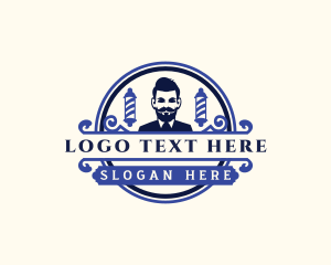 Barbershop - Gentleman Haircut Barber logo design